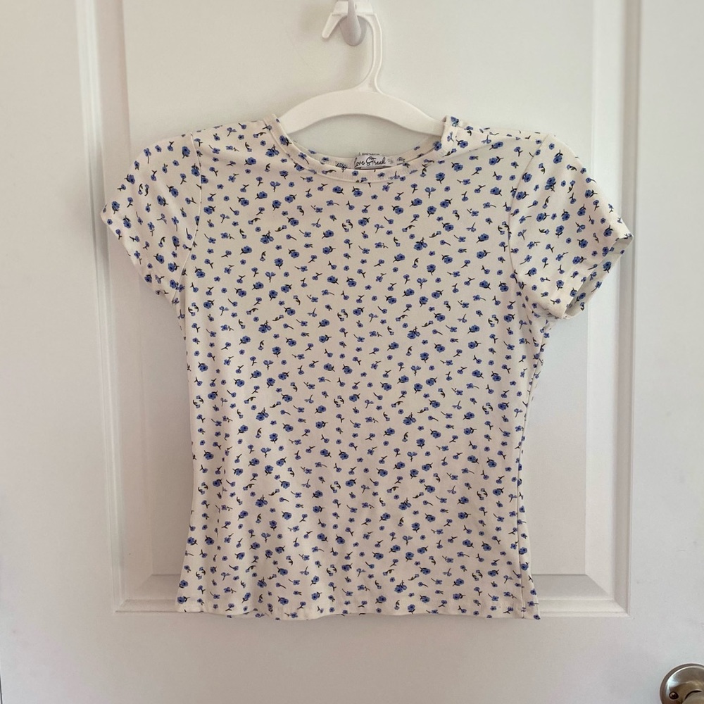 Love streak flower printed t-shirt